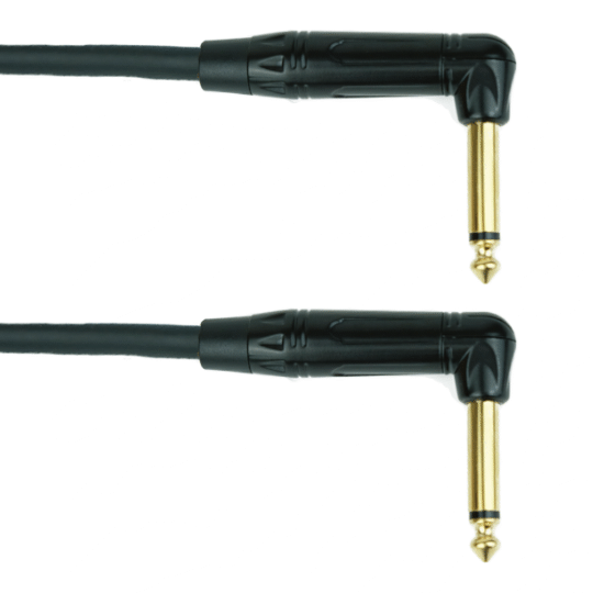 6.35mm TS to 6.35mm TS Right Angel Cable