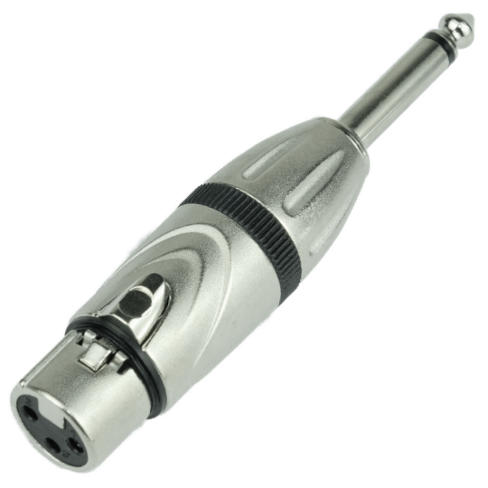 3 pole XLR female - mono 6.35mm plug